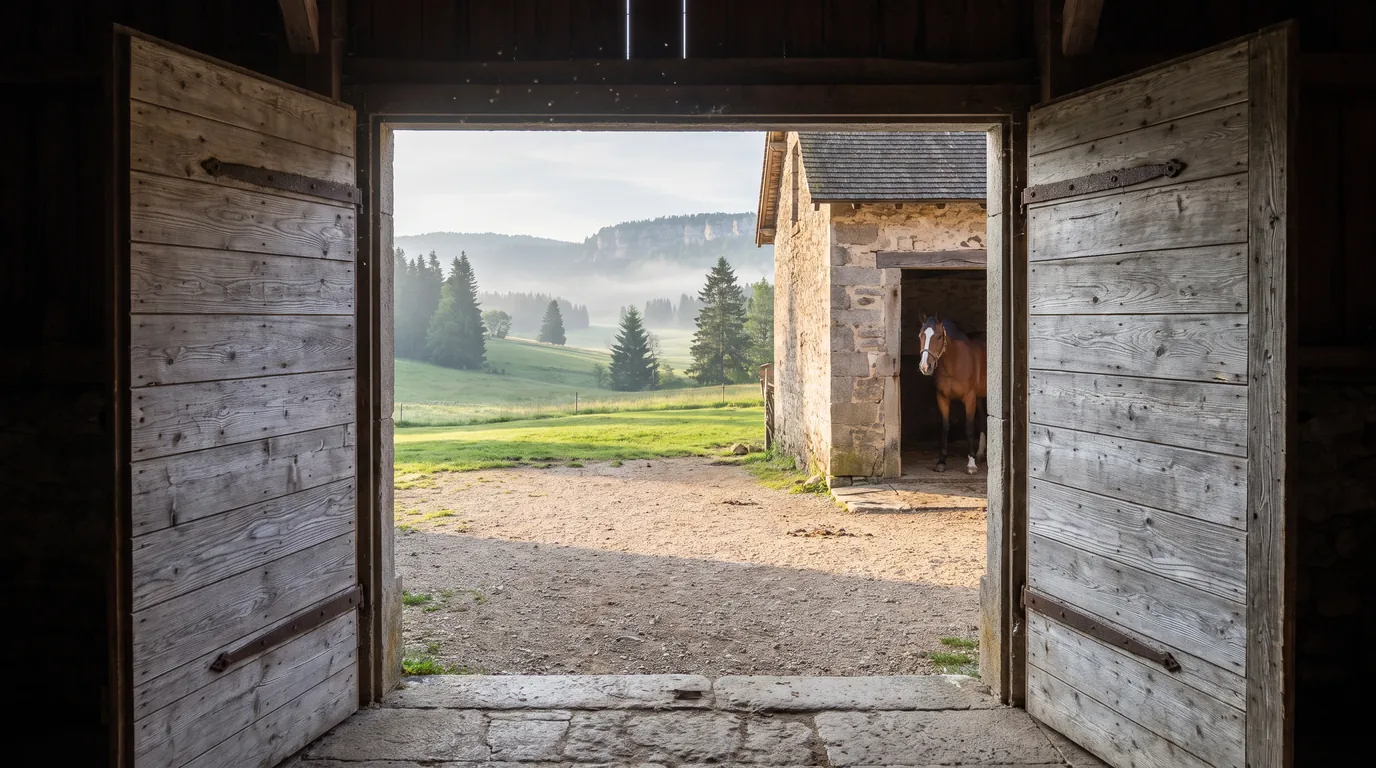 Entrée, Écurie Active Lo Vardiafs, centre équestre à Fillière